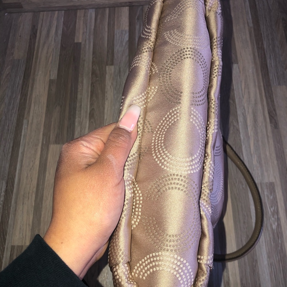 Coach Crossbody Bag Top Zip C Print Tan Y2K - Picture 8 of 8